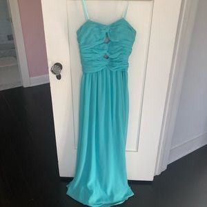 Vintage Hailey for Adrianna Papell turquoise dress